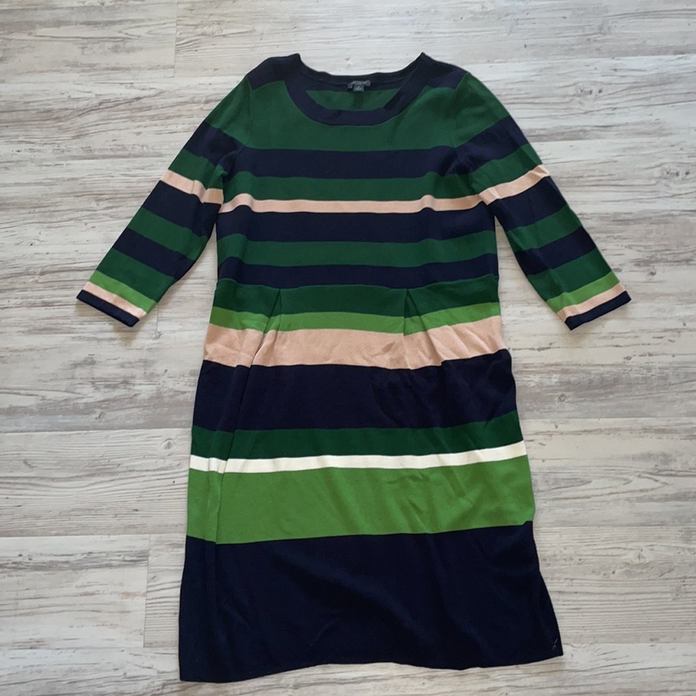 Ann Taylor striped sweater dress, size large petite (LP)
